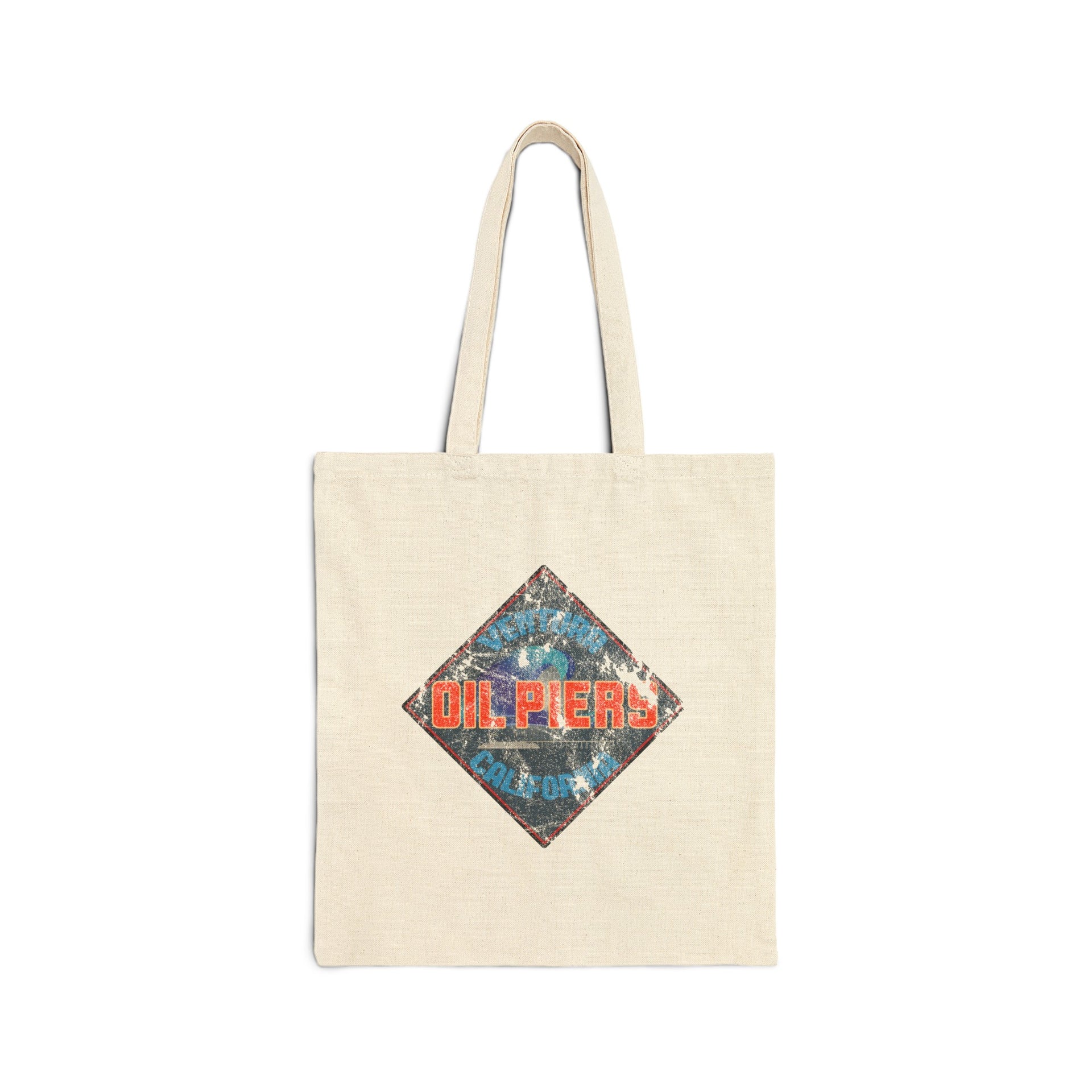 Oil Piers Canvas Tote Bag