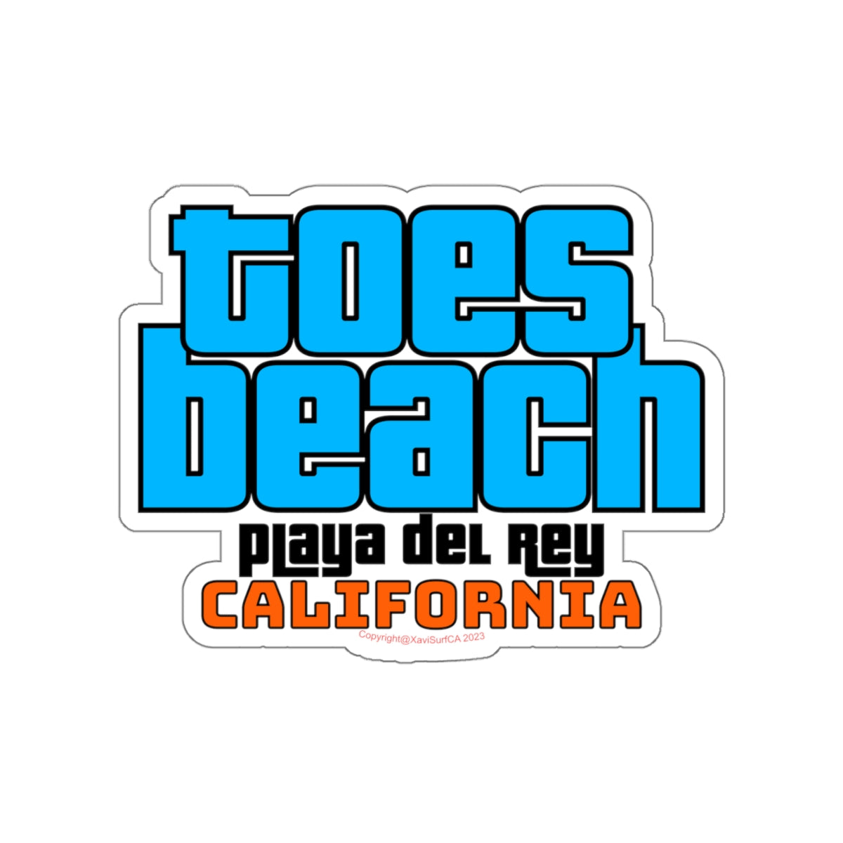 Toes Beach Sticker