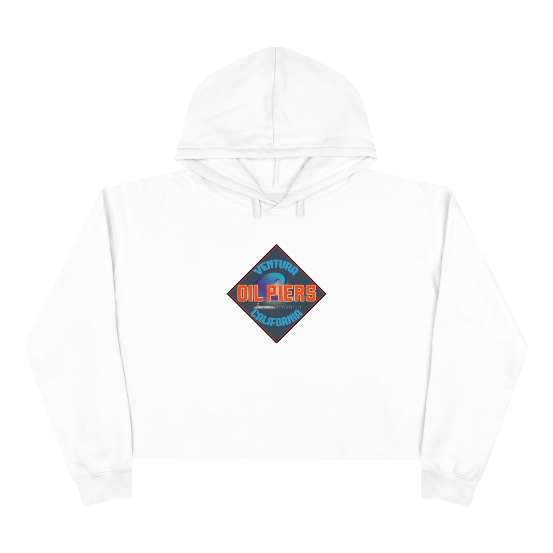 Oil Piers Cropped Hoodie