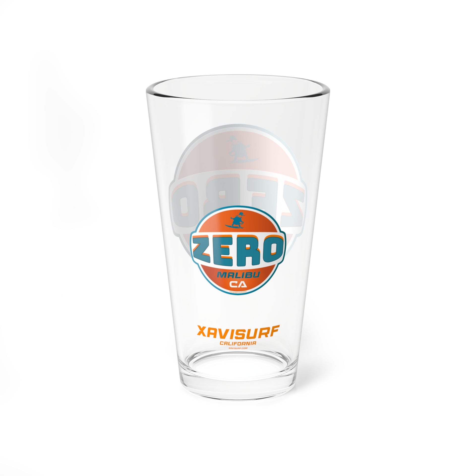 Mixing Glass 16oz - Zeros Surf Break in Malibu California